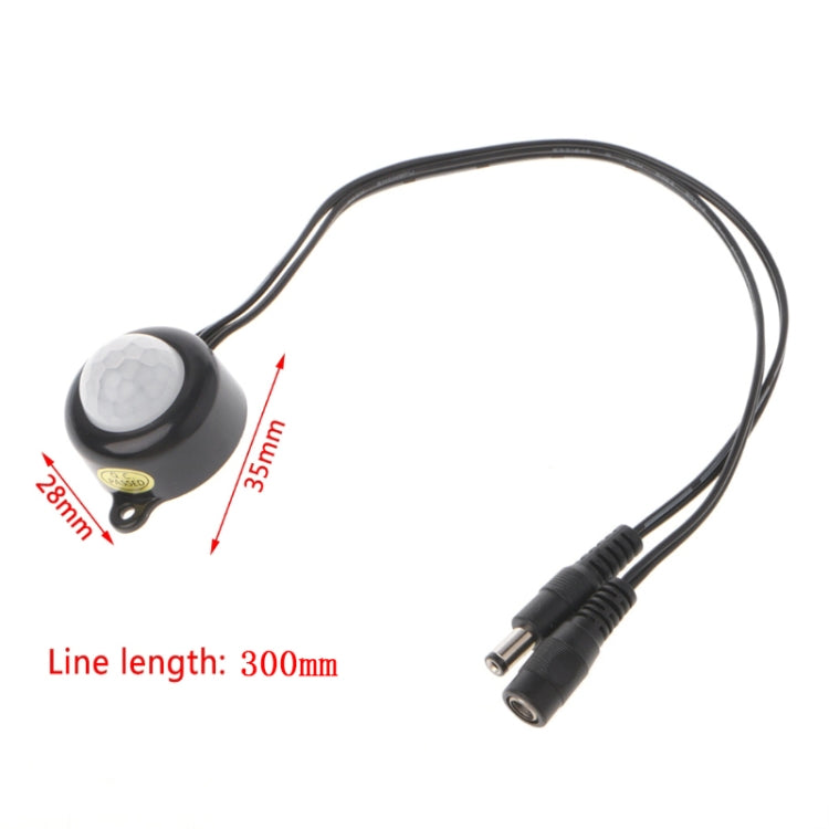 DC 5-24V/5A With Plug for LED Light Bar Human Body Infrared PIR Motion Sensor Switch(Black) by buy2fix