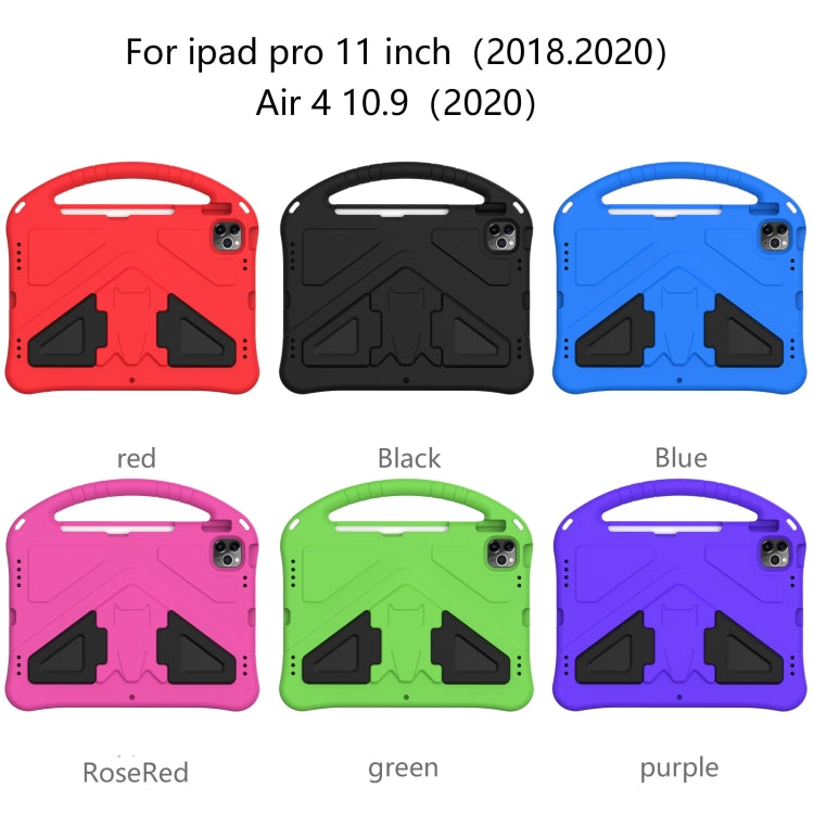 For iPad Pro 11(2020&2018) EVA Flat Anti Falling Protective Tablet Case Shell with Holder(Purple) - iPad Pro 11 (2020) Cases by buy2fix | Online Shopping UK | buy2fix