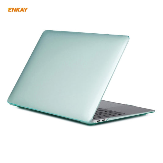 For MacBook Air 13.3 inch A2179 & A2337 2020 ENKAY 3 in 1 Crystal Laptop Protective Case + US Version TPU Keyboard Film + Anti-dust Plugs Set(Green) by ENKAY