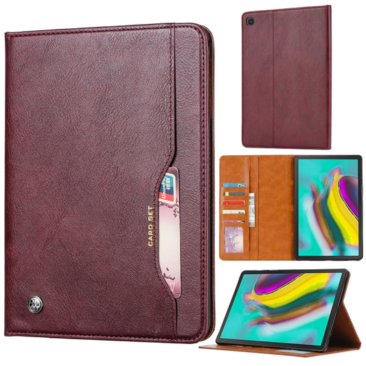 Knead Skin Texture Horizontal Flip Leather Case for Galaxy Tab A 8 2019 P200 / P205, with Photo Frame & Holder & Card Slots & Wallet(Wine Red) by buy2fix