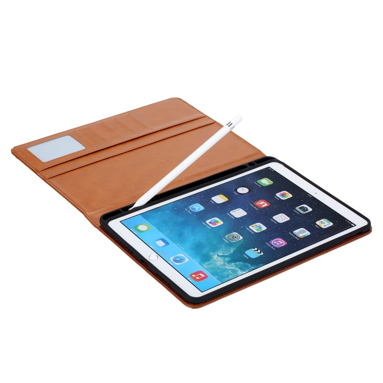 Knead Skin Texture Horizontal Flip Leather Case for iPad 9.7 2018 / 2017 / Air / Air 2/Pro 9.7, with Photo Frame & Holder & Card Slots & Wallet(Brown) - iPad Pro 9.7 inch Cases by buy2fix | Online Shopping UK | buy2fix