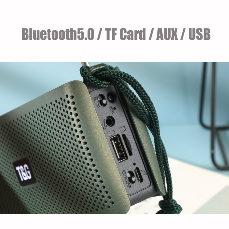 T&G TG282 Portable Bluetooth Speakers with Flashlight, Support TF Card / FM / 3.5mm AUX / U Disk / Hands-free Call(Blue) - Desktop Speaker by T&G | Online Shopping UK | buy2fix
