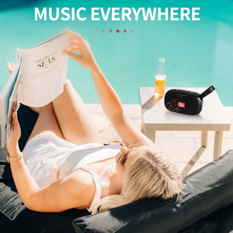 T&G TG173 TWS Subwoofer Bluetooth Speaker With Braided Cord, Support USB / AUX / TF Card / FM(Black) - Desktop Speaker by T&G | Online Shopping UK | buy2fix