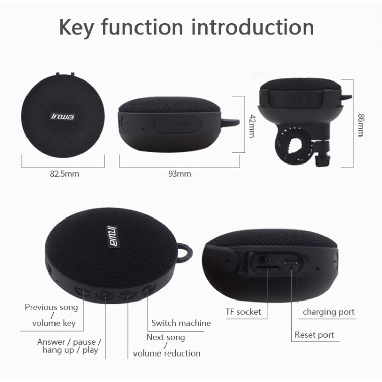 S360 Portable Outdoor Bikes Bluetooth Speaker IPX7 Waterproof Dust-proof Shockproof Speaker, Support TF(Blue) - Waterproof Speaker by buy2fix | Online Shopping UK | buy2fix