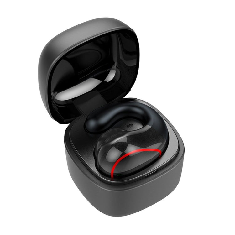 T25 Over-ear Bluetooth 5.0 Single-ear Invisible Wireless Earphone High Definition Call Super Long Standby Bone Conduction Earphone(Black) - Bluetooth Earphone by buy2fix | Online Shopping UK | buy2fix