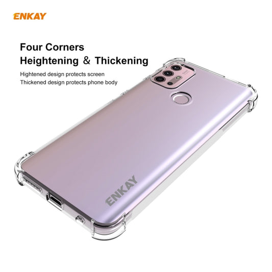 For Motorola Moto G30 / G10 Hat-Prince ENKAY Clear TPU Shockproof Case Soft Anti-slip Cover by ENKAY