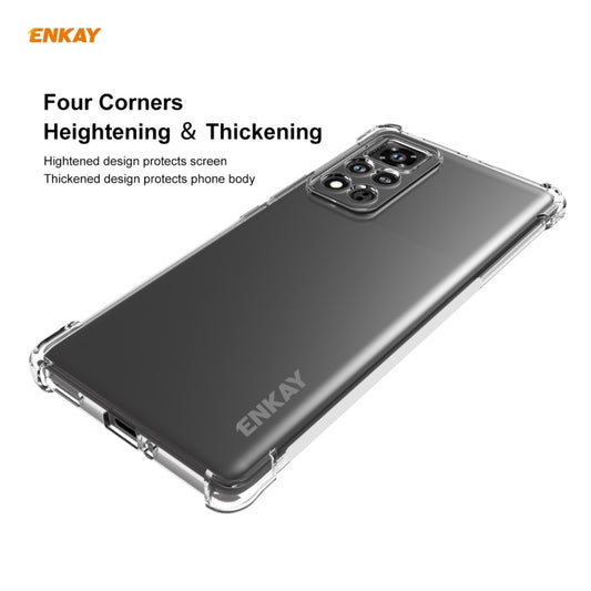 For Honor V40 Hat-Prince ENKAY Clear TPU Shockproof Case Soft Anti-slip Cover by ENKAY
