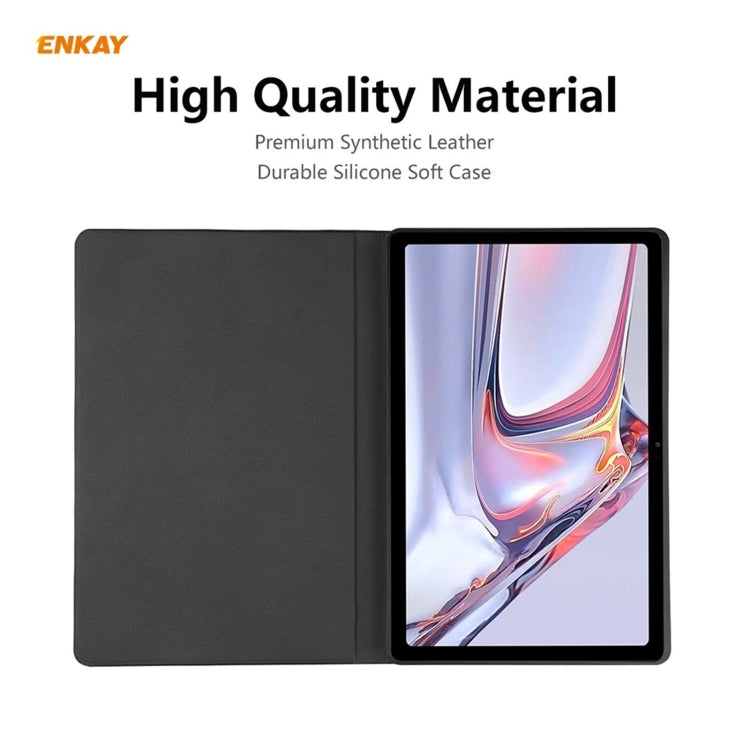 For Samsung Galaxy Tab A7 10.4 T500 / T505 2020 / 2022 ENKAY Cow Texture TPU Leather Smart Case(Black) - Other Galaxy Tab PC by ENKAY | Online Shopping UK | buy2fix