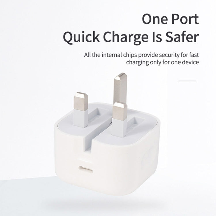 A2344 20W PD 3.0 Type-C / USB-C Folding Travel Charger + USB-C / Type-C to 8 Pin Fast Charging Data Cable Set, UK Plug, Length: 1m - USB Charger by buy2fix | Online Shopping UK | buy2fix