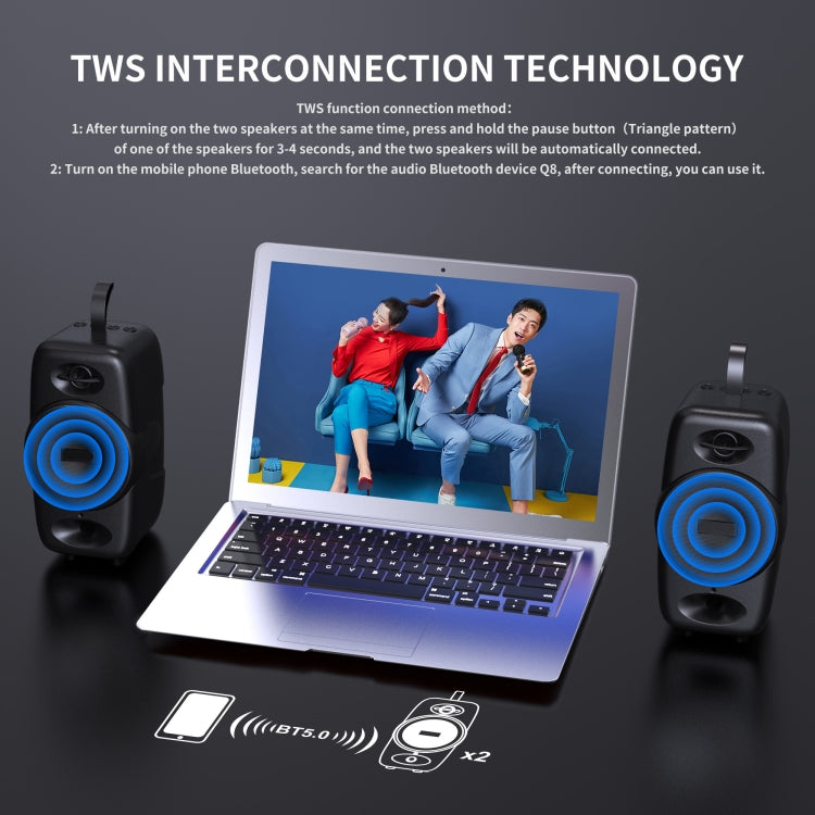 BT08 Portable Cylindrical Bluetooth Speaker, Supports TF card / FM / 3.5mm AUX / U Disk - Desktop Speaker by buy2fix | Online Shopping UK | buy2fix