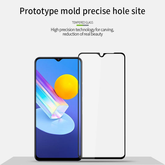 For vivo Y72 5G PINWUYO 9H 2.5D Full Screen Tempered Glass Film(Black) by PINWUYO