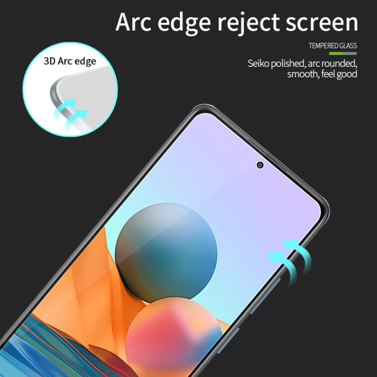For Xiaomi Redmi Note 10 Pro / Note 10 Pro Max PINWUYO 9H 3D Curved Full Screen Explosion-proof Tempered Glass Film(Black) - by PINWUYO | Online Shopping UK | buy2fix