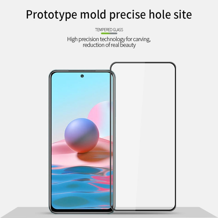 For Xiaomi Redmi Note10 MOFI 9H 3D Explosion-proof Curved Screen Tempered Glass Film(Black) - by MOFI | Online Shopping UK | buy2fix