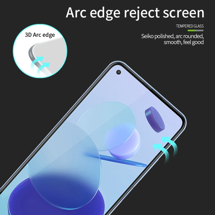 For Xiaomi Mi 11 Lite MOFI 9H 3D Explosion-proof Curved Screen Tempered Glass Film(Black) - by MOFI | Online Shopping UK | buy2fix