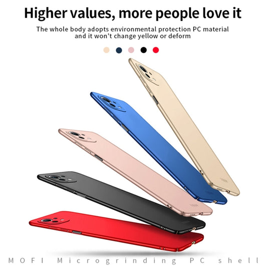 For Xiaomi Mi 11 Lite MOFI Frosted PC Ultra-thin Hard Case(Red) by MOFI