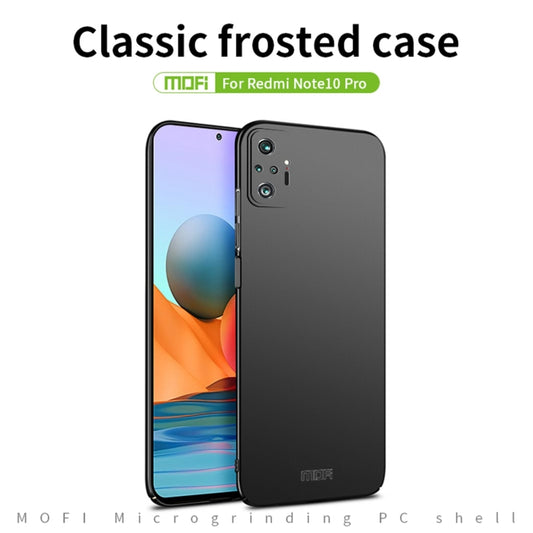 For Xiaomi Redmi Note10 Pro MOFI Frosted PC Ultra-thin Hard Case(Blue) by MOFI