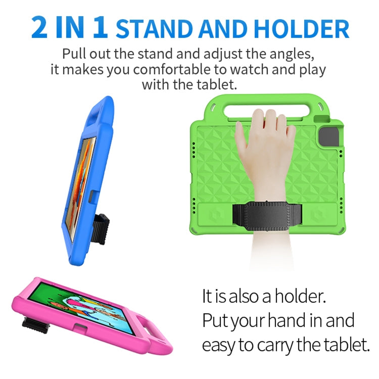 For iPad Pro 11 2020 Diamond Series EVA Anti-Fall Shockproof Sleeve Protective Shell Tablet Case with Holder & Strap(Blue) - iPad Pro 11 (2020) Cases by buy2fix | Online Shopping UK | buy2fix