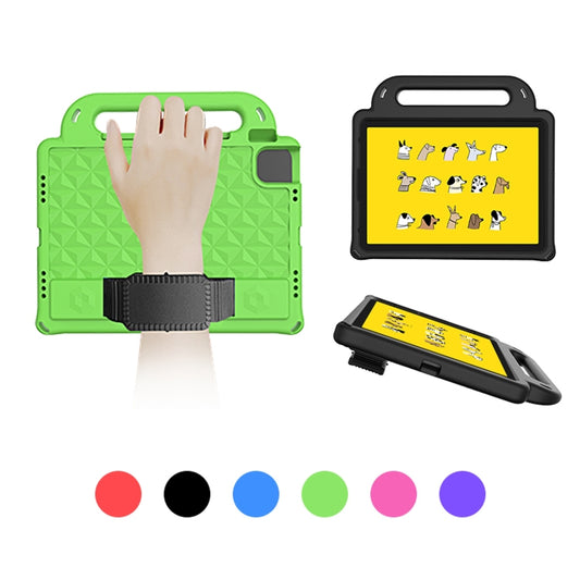 For iPad Air 4 10.9 2020 Diamond Series EVA Anti-Fall Shockproof Sleeve Protective Shell Case with Holder & Strap(Black) - iPad Air (2022) / (2020) 10.9 Cases by buy2fix | Online Shopping UK | buy2fix