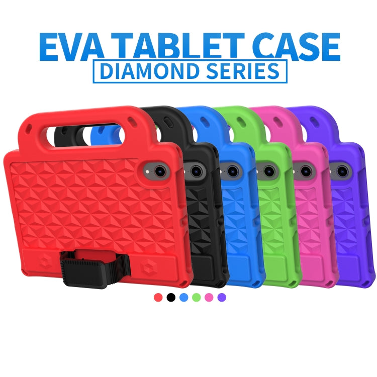 For iPad mini 6 Diamond Series EVA Anti-Fall Shockproof Sleeve Protective Shell Tablet Case with Holder & Strap(Rose Red) - iPad mini 6 Cases by buy2fix | Online Shopping UK | buy2fix