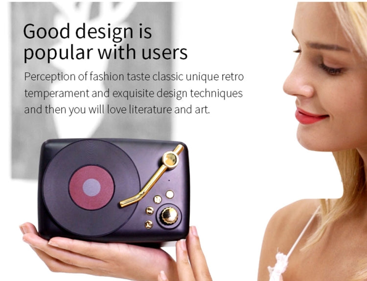 Retro style,built-in high-sensitivity FM receiving antenna,long-term voyage - Desktop Speaker by buy2fix | Online Shopping UK | buy2fix