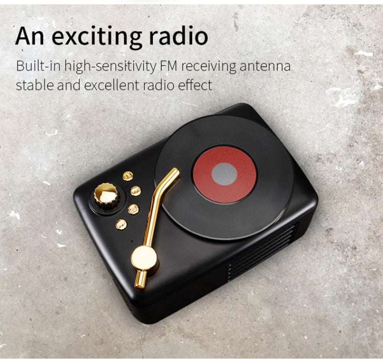 Retro style,built-in high-sensitivity FM receiving antenna,long-term voyage - Desktop Speaker by buy2fix | Online Shopping UK | buy2fix