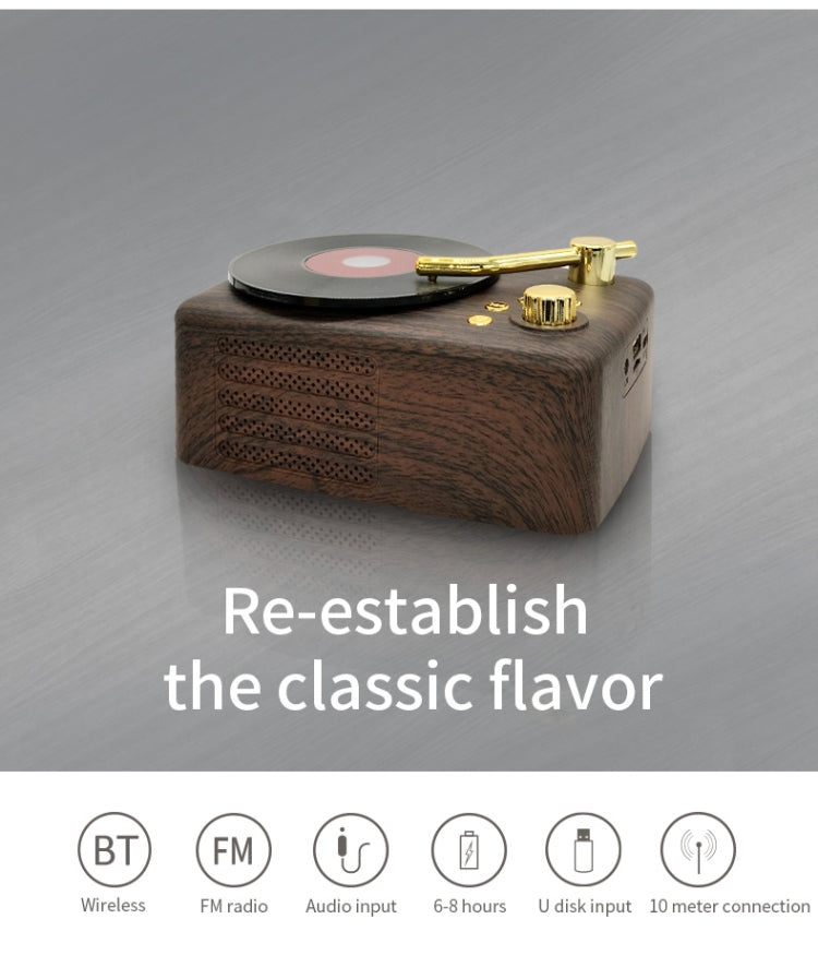Retro style,built-in high-sensitivity FM receiving antenna,long-term voyage - Desktop Speaker by buy2fix | Online Shopping UK | buy2fix