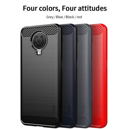For Nokia G10 / G20 / 6.3 MOFI Gentleness Series Brushed Texture Carbon Fiber Soft TPU Case(Black) by MOFI