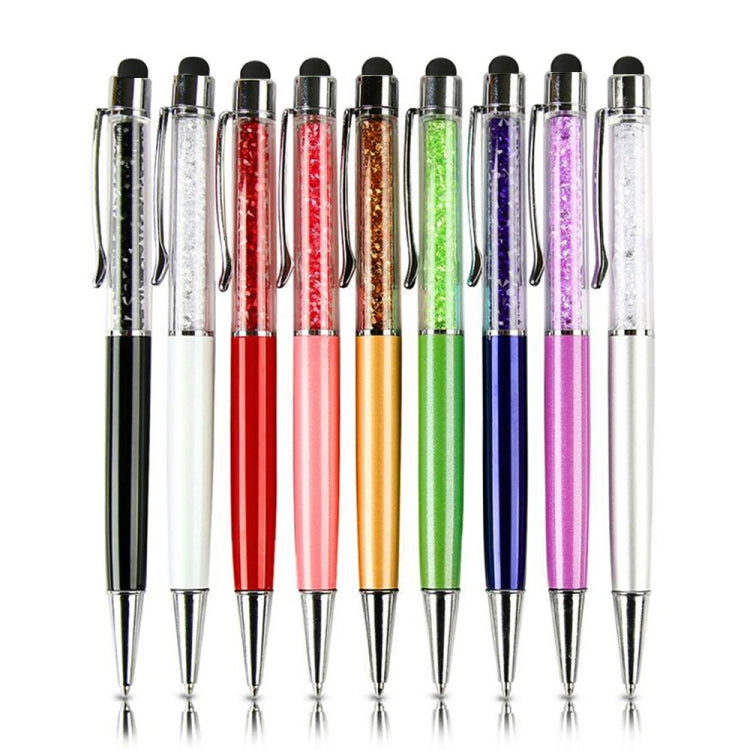 AT-22 2 in 1 Universal Flash Diamond Decoration Capacitance Pen Stylus Ballpoint Pen(Green) - Stylus Pen by buy2fix | Online Shopping UK | buy2fix