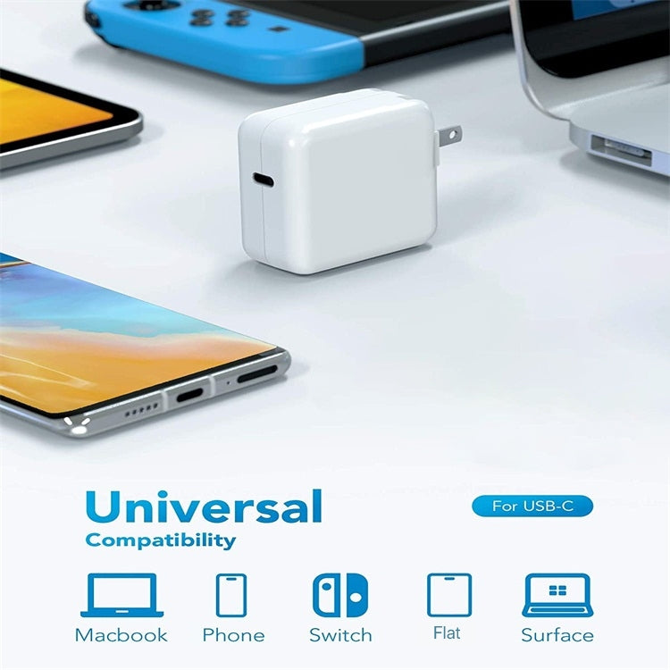 30W USB-C / Type-C Laptop Portable Power Adapter with 1.8m USB-C / Type-C to USB-C / Type-C Charging Cable, EU Plug - USB Charger by buy2fix | Online Shopping UK | buy2fix