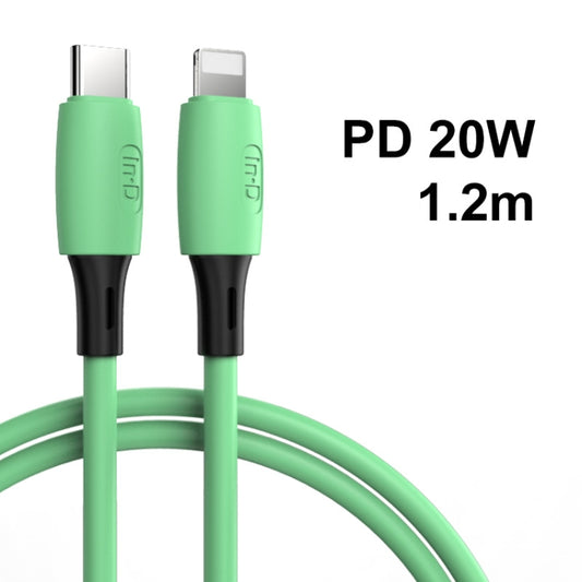 ENKAY Hat-Prince ENK-CB209 PD 20W 3A Type-C to 8 Pin Silicone Data Sync Fast Charging Cable, Cable Length: 1.2m(Green) by ENKAY