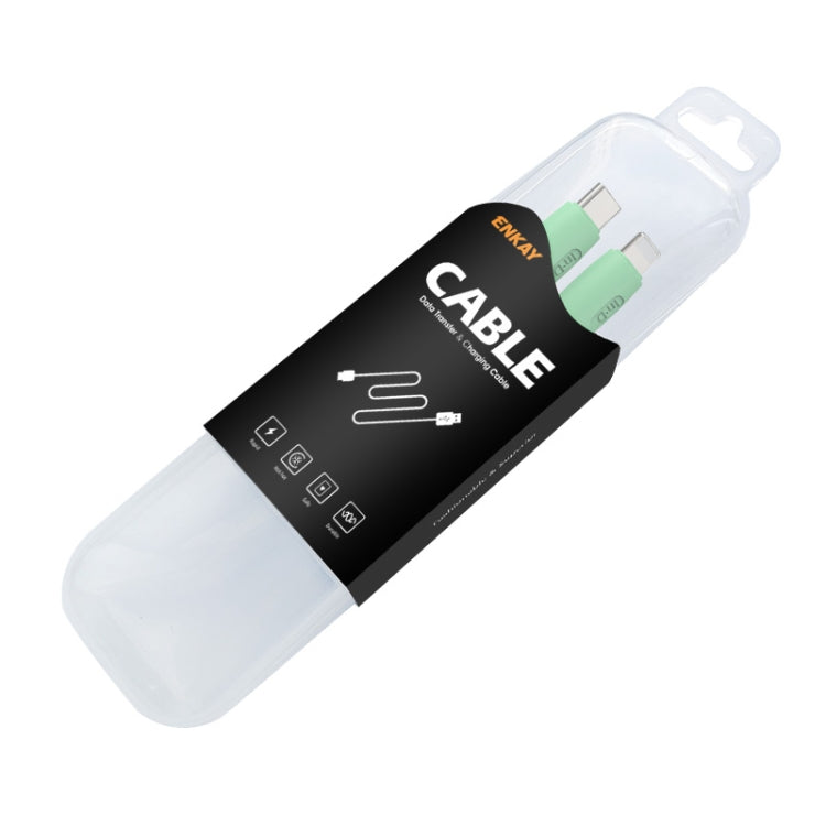 ENKAY Hat-Prince ENK-CB209 PD 20W 3A Type-C to 8 Pin Silicone Data Sync Fast Charging Cable, Cable Length: 1.2m(Pink) by ENKAY