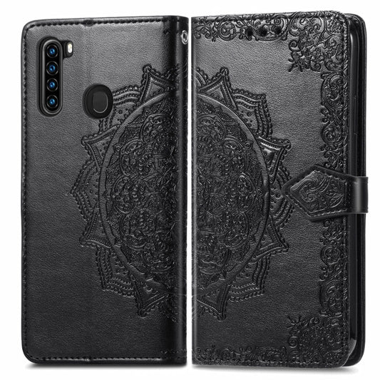 For Blackview A80 Pro Mandala Flower Embossed Horizontal Flip Leather Case with Holder & Three Card Slots & Wallet & Lanyard(Black) by buy2fix