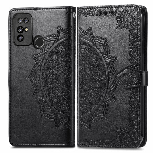 For Doogee X96 Pro Mandala Flower Embossed Horizontal Flip Leather Case with Holder & Three Card Slots & Wallet & Lanyard(Black) by buy2fix