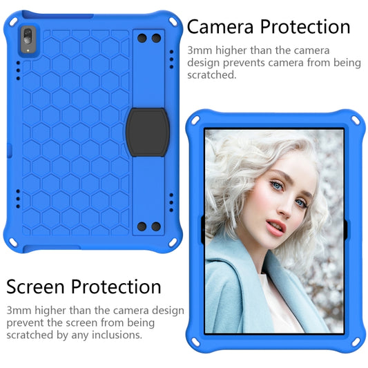 For Lenovo Tab E10 TB-X104F Honeycomb Design EVA + PC Material Four Corner Anti Falling Flat Protective Shell with Strap(Blue+Black) - Lenovo by buy2fix | Online Shopping UK | buy2fix