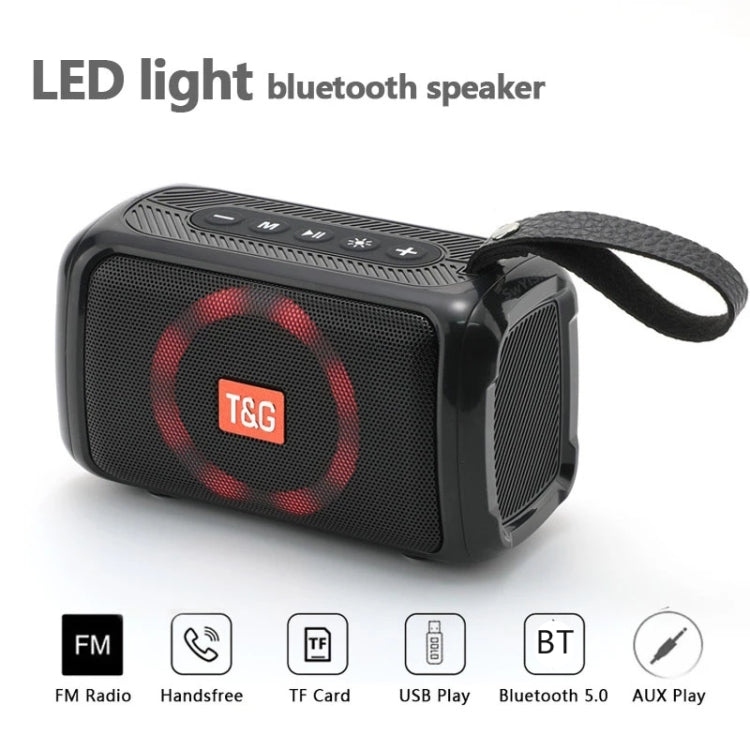 T&G TG193 Portable Bluetooth Speaker LED Light Waterproof Outdoor Subwoofer Support TF Card / FM Radio / AUX(Red) - Desktop Speaker by T&G | Online Shopping UK | buy2fix