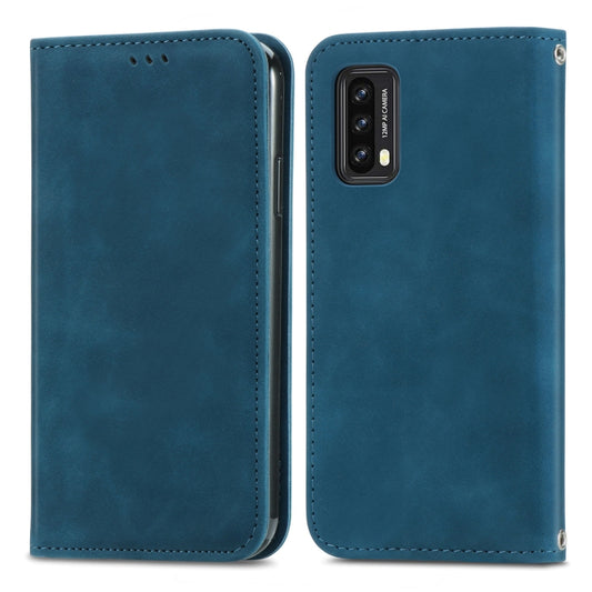 For Blackview A90 Retro Skin Feel Business Magnetic Horizontal Flip Leather Case with Holder & Card Slots & Wallet & Photo Frame(Blue) by buy2fix