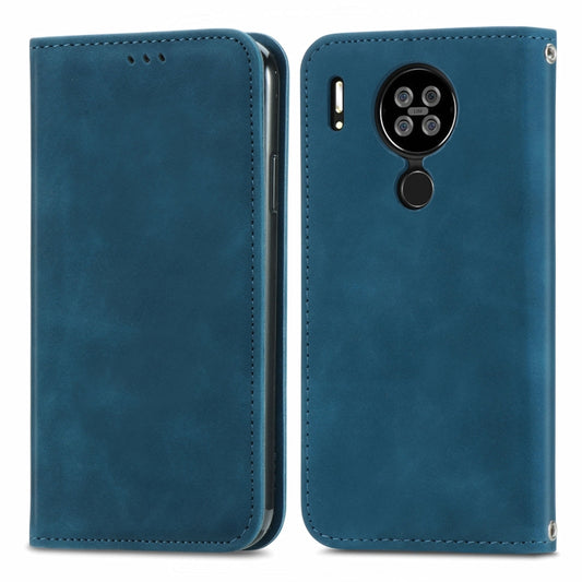 For Blackview A80 / A80s Retro Skin Feel Business Magnetic Horizontal Flip Leather Case with Holder & Card Slots & Wallet & Photo Frame(Blue) by buy2fix