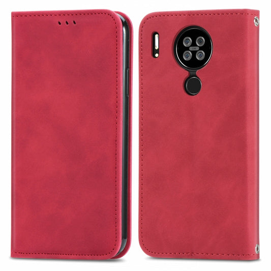 For Blackview A80 / A80s Retro Skin Feel Business Magnetic Horizontal Flip Leather Case with Holder & Card Slots & Wallet & Photo Frame(Red) by buy2fix