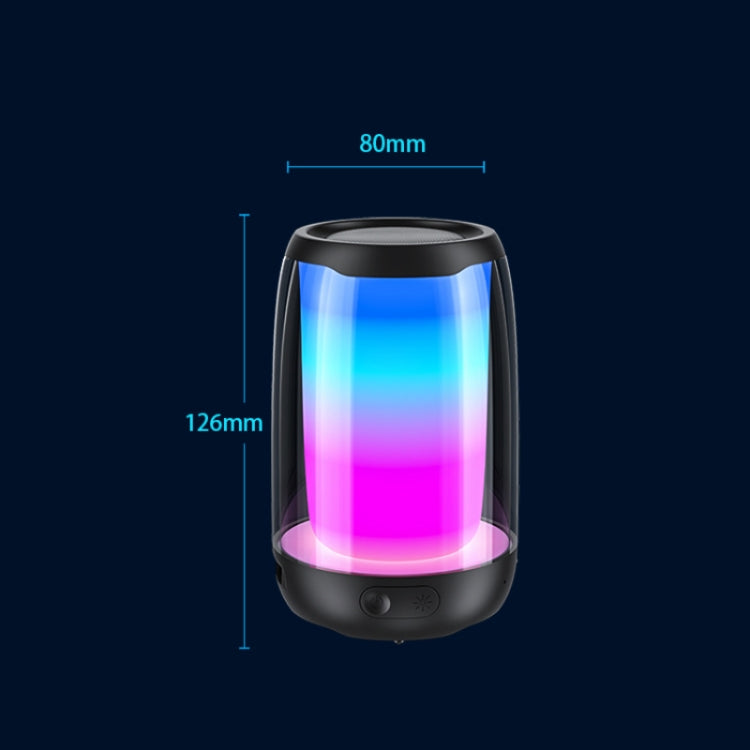 P4 LED Portable Bluetooth Wireless Bass Waterproof Outdoor Speaker Support AUX / TF Card / USB(White) by buy2fix