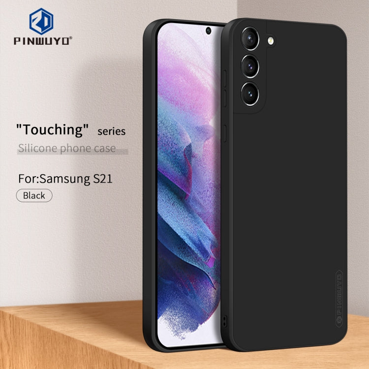 For Samsung Galaxy S21 5G PINWUYO Touching Series Liquid Silicone TPU Shockproof Case(Black) - Galaxy S21 5G Cases by PINWUYO | Online Shopping UK | buy2fix