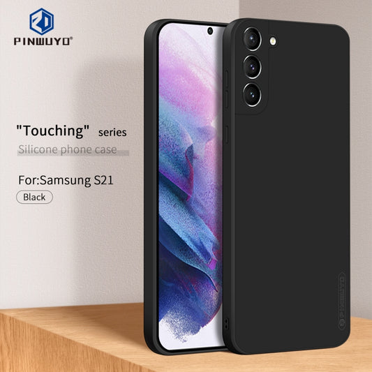 For Samsung Galaxy S21 5G PINWUYO Touching Series Liquid Silicone TPU Shockproof Case(Black) by PINWUYO