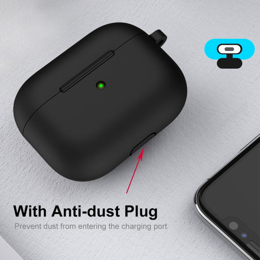 ENKAY Hat-Prince Thickened Silicone Protective Case Shock-Absorbing Cover with Keychain for Apple AirPods 3(Cyan) - For AirPods 3 by ENKAY | Online Shopping UK | buy2fix