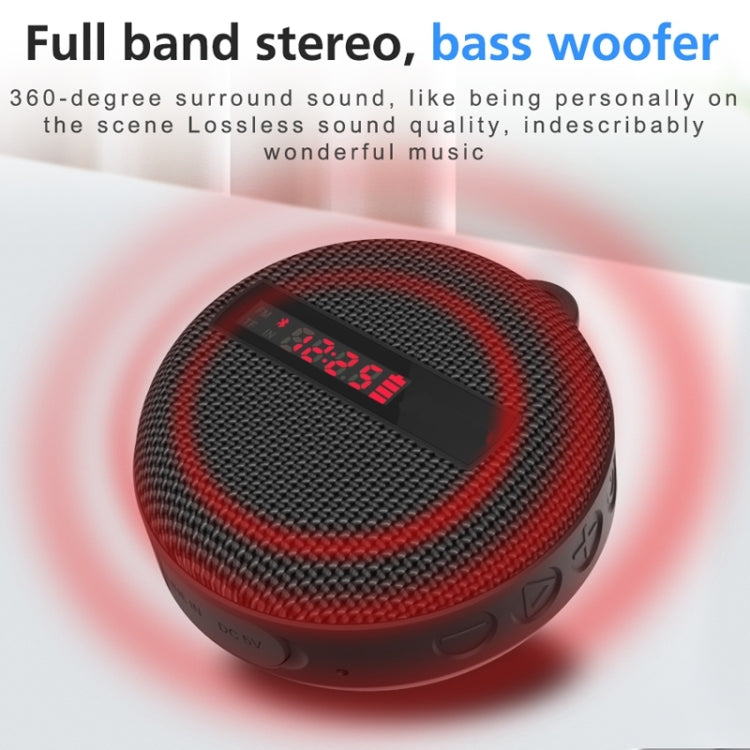 BT368 LED Digital Display Outdoor Portable IPX65 Waterproof Bluetooth Speaker(Black) - Waterproof Speaker by buy2fix | Online Shopping UK | buy2fix