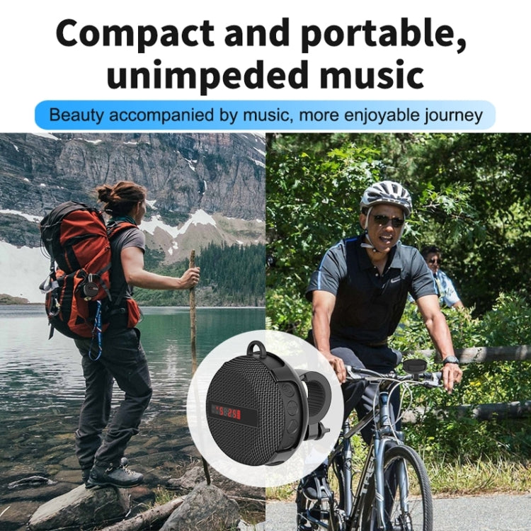 BT368 LED Digital Display Outdoor Portable IPX65 Waterproof Bluetooth Speaker(Black) - Waterproof Speaker by buy2fix | Online Shopping UK | buy2fix
