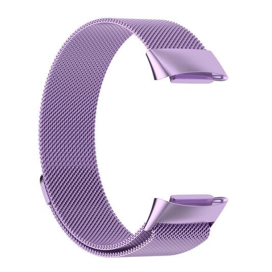 Milano Magnetic Metal Watch Band for Fitbit Charge 5(Light Purple) by buy2fix