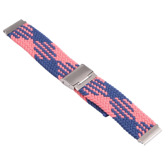 For Samsung Galaxy Watch 4 / Watch 5 20mm Nylon Braided Metal Buckle Watch Band(Z Blue Pink) by buy2fix