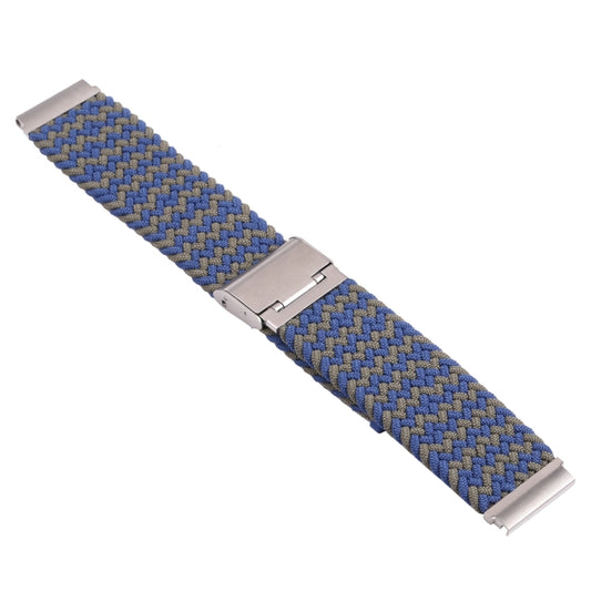 For Samsung Galaxy Watch 4 / Watch 5 20mm Nylon Braided Metal Buckle Watch Band(W Blue Green) by buy2fix
