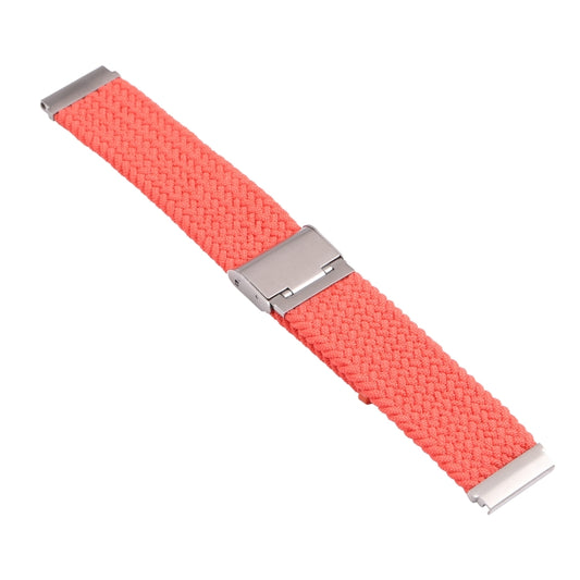 For Samsung Galaxy Watch 4 / Watch 5 20mm Nylon Braided Metal Buckle Watch Band(Bright Orange) by buy2fix