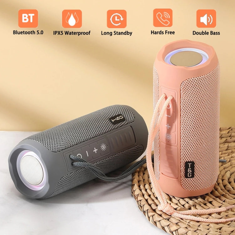 T&G TG227 Outdoor Portable Waterproof Bluetooth Music Speaker with LED Support FM / TF / USB(Black) - Desktop Speaker by T&G | Online Shopping UK | buy2fix