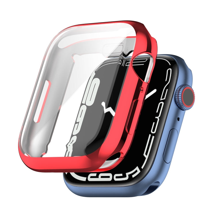 Shockproof TPU Full Protective Shell with Protective Film For Apple Watch Series 9 / 8 / 7 45mm(Pink) by buy2fix
